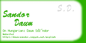 sandor daum business card